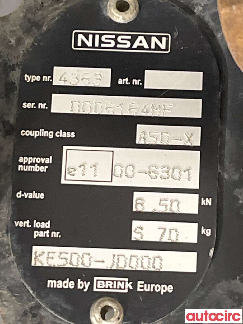 Hengerfeste til Nissan Qashqai 2007-2010 (Type I, Fase 1)  (NISSAN|NO NR|4363|KE500-JD000)