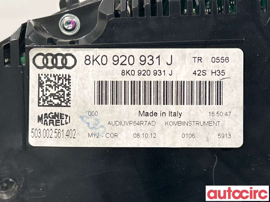 Instrumentpanel til Audi A4 2007-2014 (Type IV) (B8) (B8) (AUDI|8K0920931J)