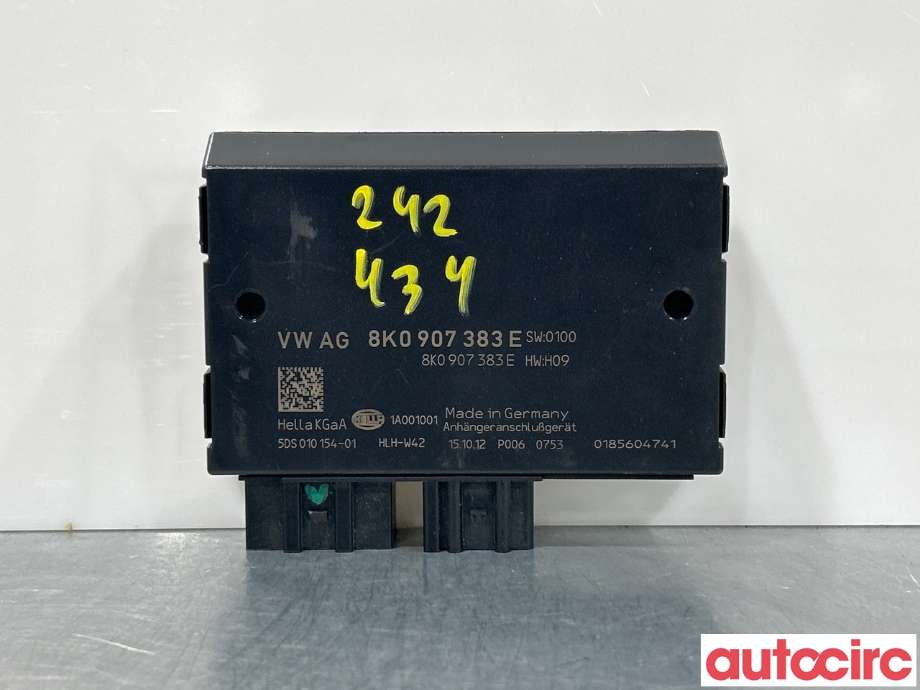 Styreenhet hengerfeste til Audi A4, 2007-2014 (Type IV) (B8) (B8) (AUDI|8K0907383E)