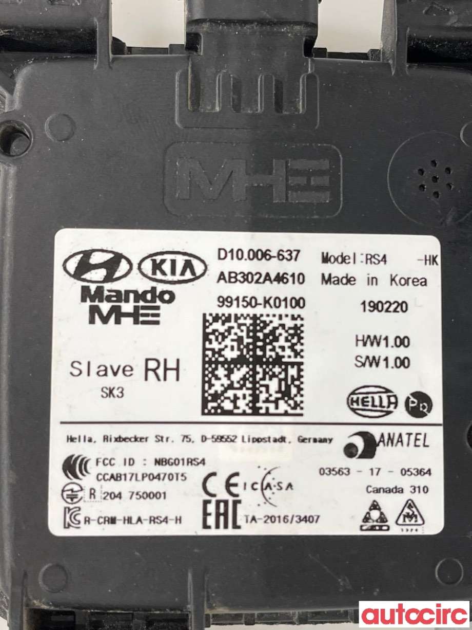 Sensor radar til Kia e-Soul 2019-->> (Type III) (KIA|99150K0100)