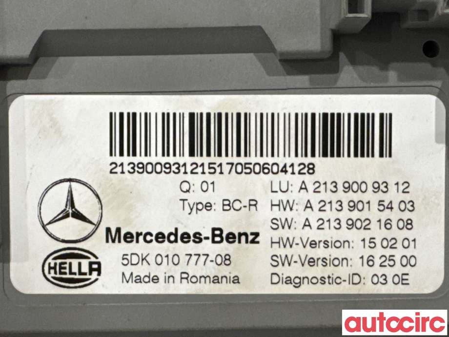 Styreenhet diverse til Mercedes E-Klasse 2016-2023 (W213) (W213) (MERCEDES|A2139009312|5DK010777-08|A2139006736)