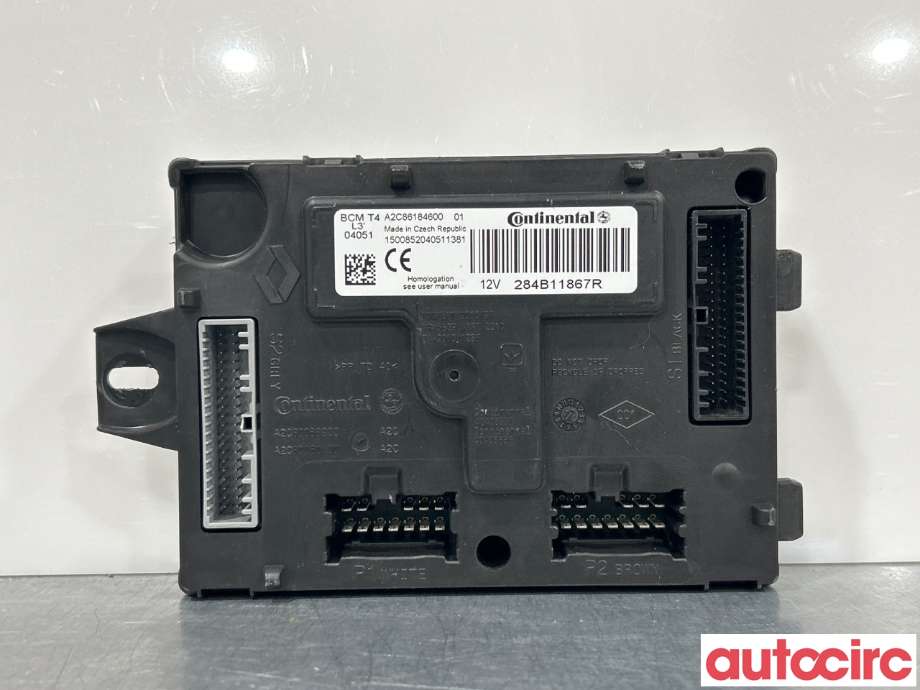 Styreenhet comfort (BCM) til Renault Clio 2012-2016 (Type IV, Fase 1)  (RENAULT|284B11867R)