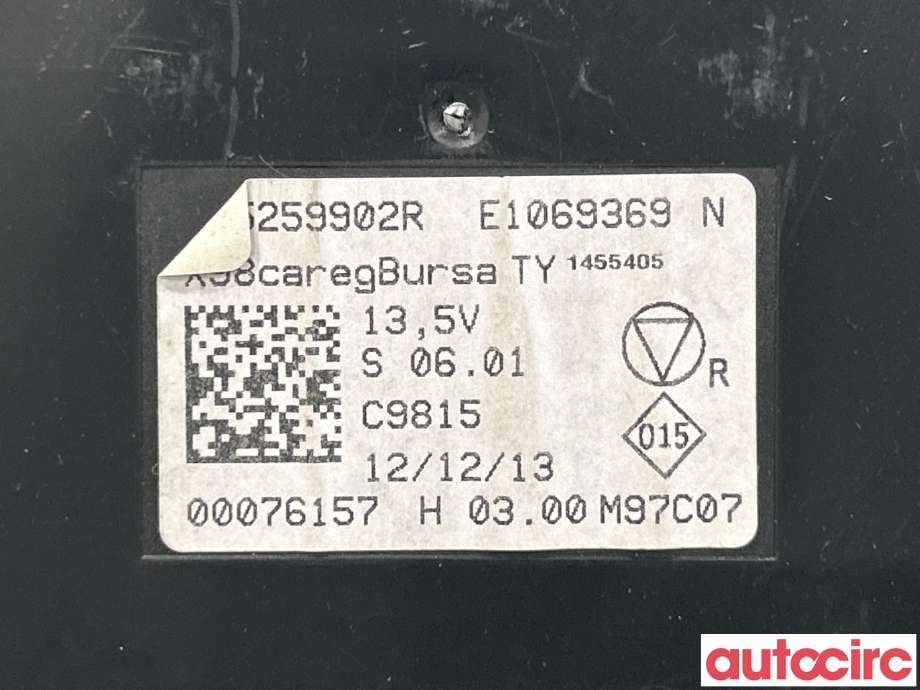 Styreenhet klima/aircondition til Renault Clio 2012-2016 (Type IV, Fase 1) (RENAULT|285259902R)