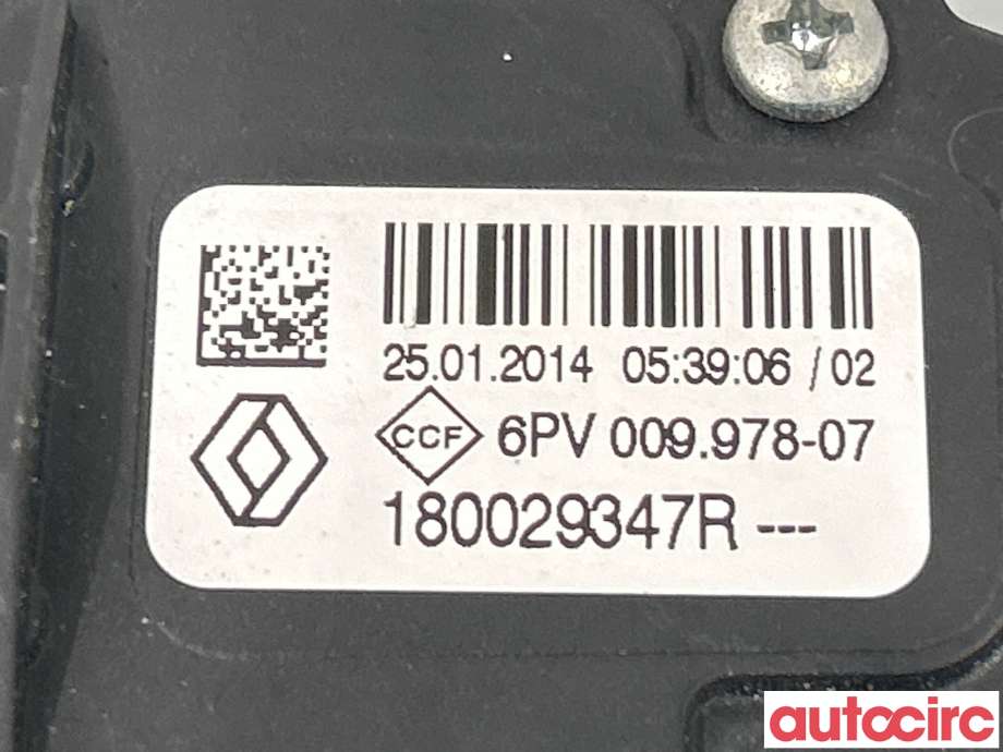 Pedal gass til Renault Clio 2012-2016 (Type IV, Fase 1)  (RENAULT|180029347R)