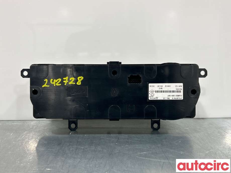 Varmeapparat betjening til Renault Clio 2012-2016 (Type IV, Fase 1)  (RENAULT|275108796R)