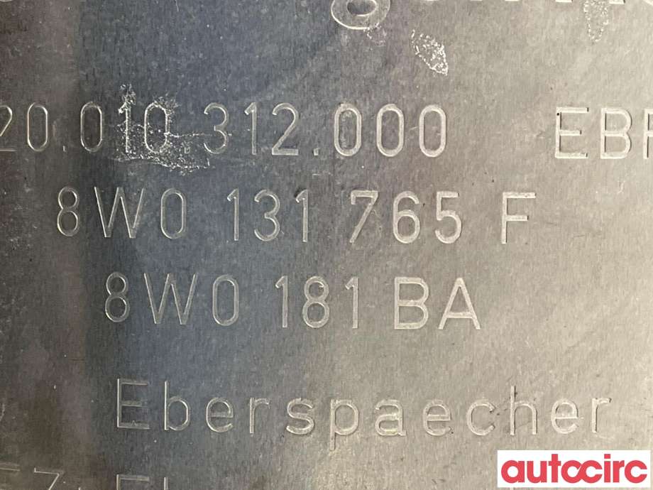 Partikkelfilter til Audi A4 2020-->> (Type V, Fase 2) (B9) (B9) (AUDI|8W0254800C|8W0131765F)