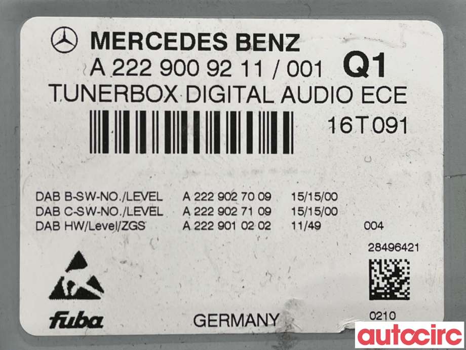Bilstereo diverse til Mercedes B-Klasse 2011-2018 (W246) (W246) (MERCEDES|A2229009211)
