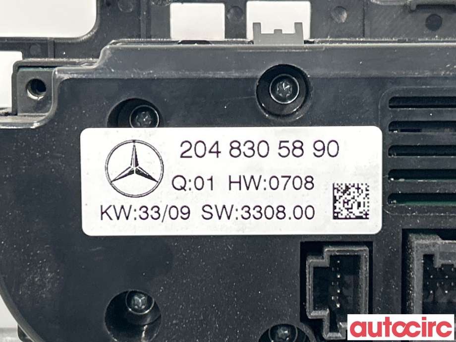 Varmeapparat betjening til Mercedes GLK 2008-2015 (X204) (X204) (MERCEDES|A2049000807|A2048305890)