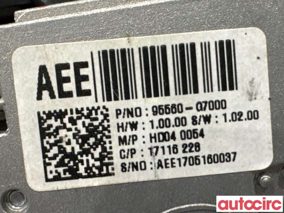 Diverse deler til Hyundai Ioniq Electric 2016-2019 (Fase 1)  (HYUNDAI|95560G7000|WC-LP02|95560-G7000)