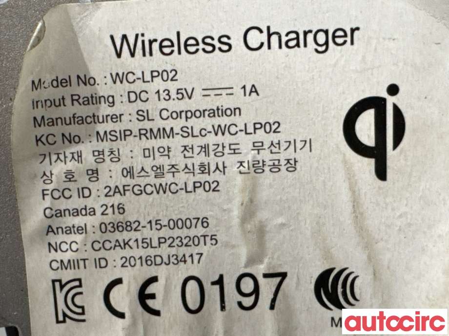 Diverse deler til Hyundai Ioniq Electric 2016-2019 (Fase 1)  (HYUNDAI|95560G7000|WC-LP02|95560-G7000)