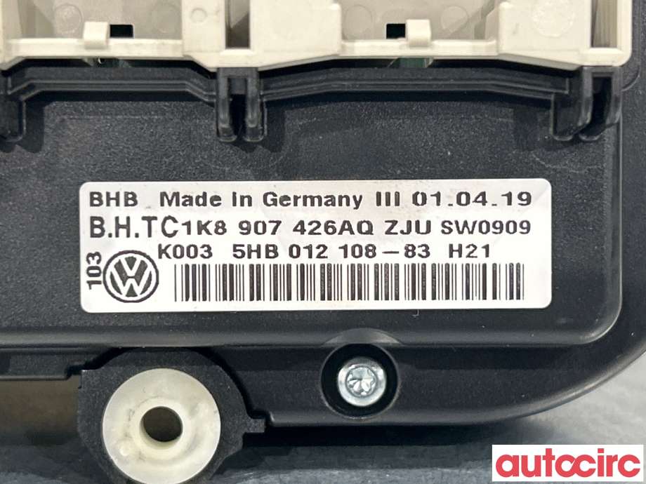 Varmeapparat betjening til VW Caddy 2015-2020 (Type III, Fase 3)  (VOLKSWAGEN|1K8907426AQ)