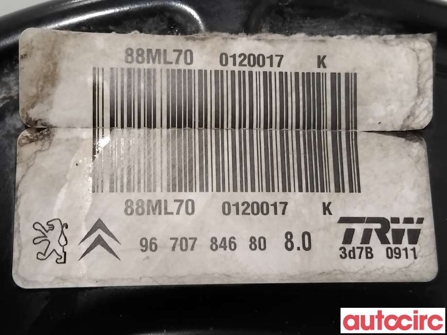 Bremsekraft-forsterker til Citroën Berlingo 2015-2019 (Type II, Fase 2)  (CITROEN|1607042280||9670784680)