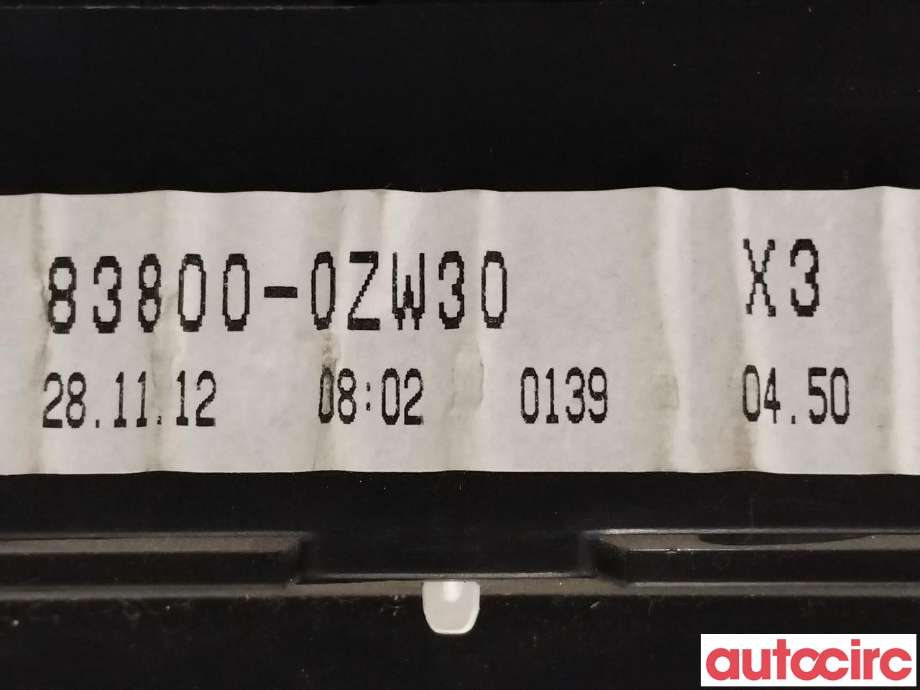 Instrumentpanel til Toyota Auris 2013-2015 (Type II, Fase 1) (TOYOTA|838000ZW30|)