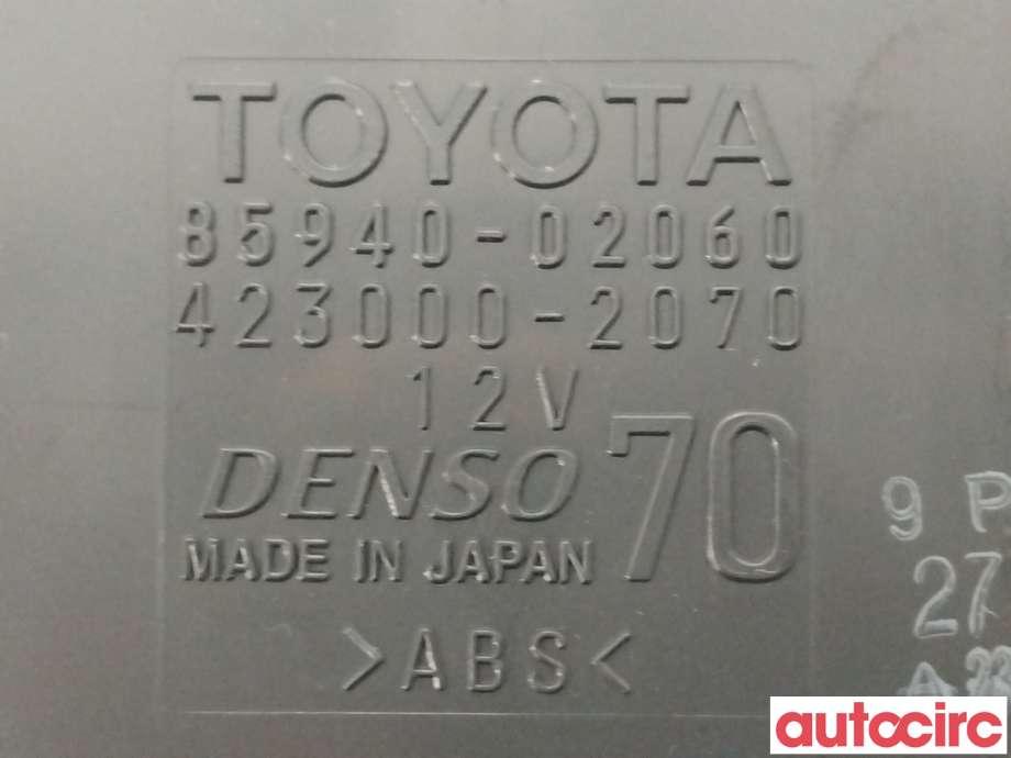 Rele diverse til Toyota Auris 2013-2015 (Type II, Fase 1) (TOYOTA|8594002060||85940-02060)