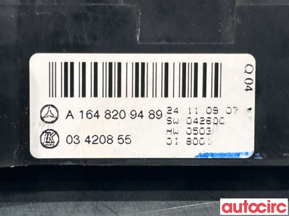 Varmeapparat betjening til Mercedes GLK 2008-2015 (X204) (X204) (MERCEDES|A16482094899174|A1648209489)