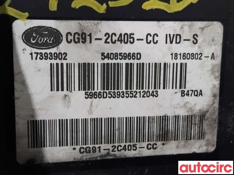 ABS sentral til Ford Mondeo 2011-2014 (Type IV, Fase 2)  (FORD|1857638|54085966D|CG91-2C405-CC)