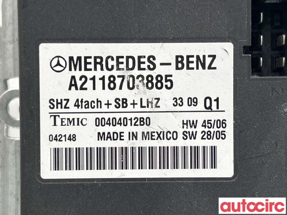 Styreenhet diverse til Mercedes GLK 2008-2015 (X204) (X204) (MERCEDES|A211870388580|A2118703885)