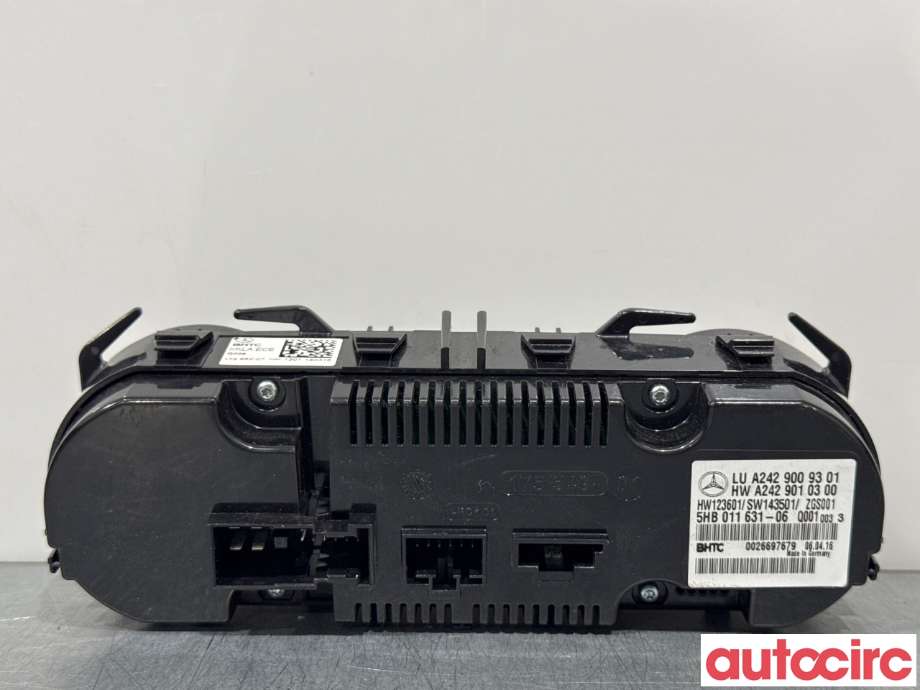 Varmeapparat betjening til Mercedes B-Klasse 2011-2018 (W246) (W246) (MERCEDES|A2429009301|5HB011631-06)