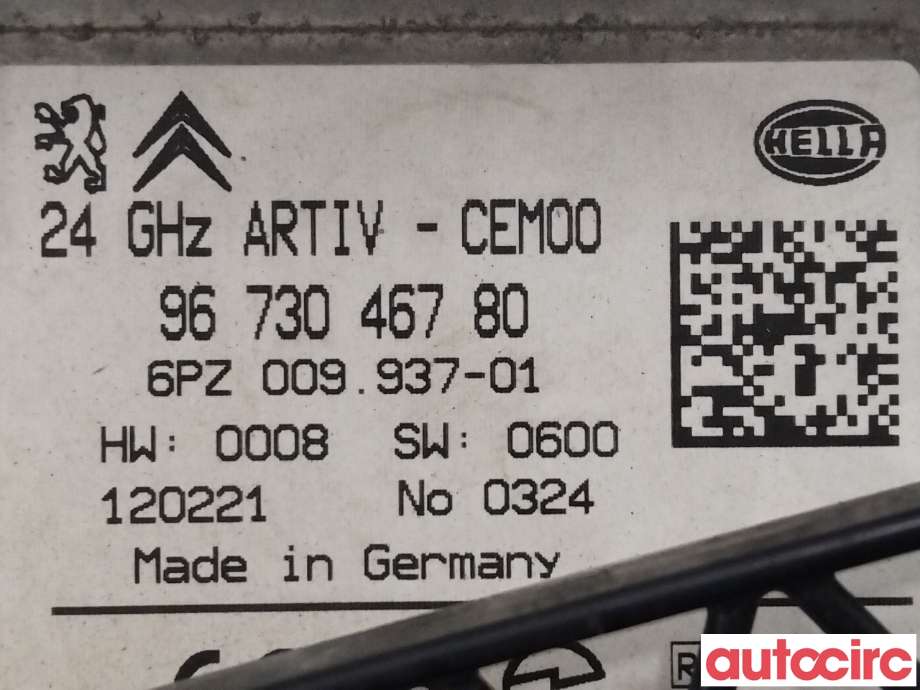 Sensor radar til Peugeot 3008 2009-2016 (Type I) (PEUGEOT|6590PE|9673046780)