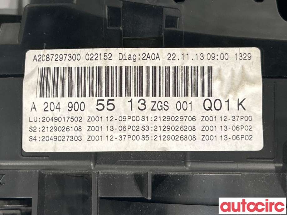 Instrumentpanel til Mercedes C-Klasse 2011-2014 (Fase 2) (W204) (W204) (MERCEDES|A2049005513)