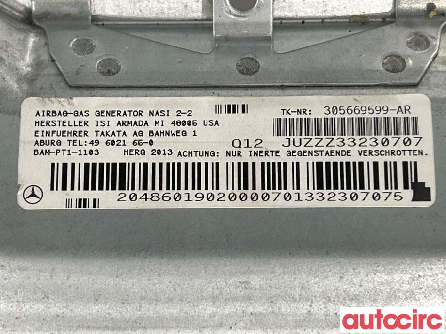 Airbag kne til Mercedes C-Klasse 2011-2014 (Fase 2) (W204) (W204) (MERCEDES|A2048601902)