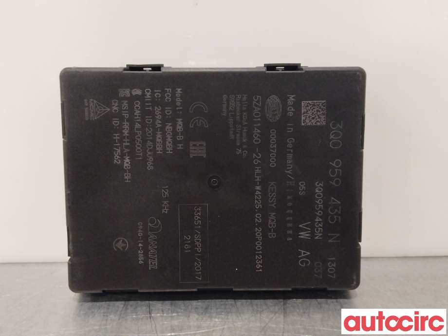 Styreenhet nøkkelfri/keyless til Škoda Octavia 2017-2020 (Type III, Fase 2) (SKODA|3Q0959435N)