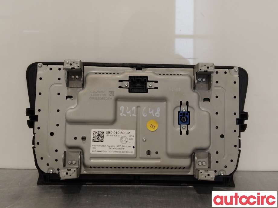 Multimedia display (MCU - Media Controller Unit) til Škoda Octavia 2017-2020 (Type III, Fase 2)  (SKODA|5E0919605M|A2C1969670101)