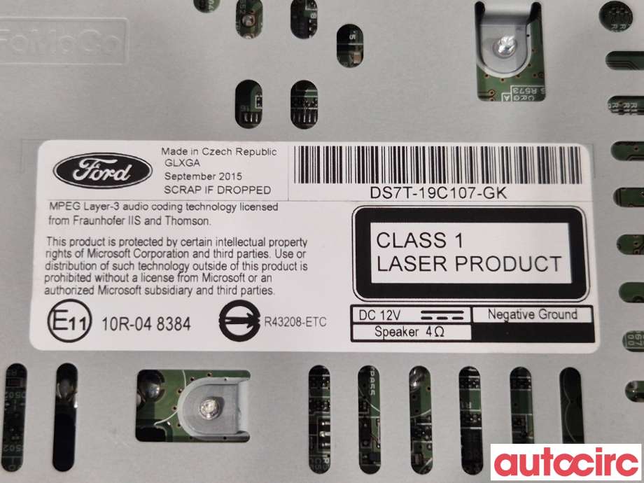 Bilstereo til Ford Mondeo 2014-2019 (Type V, Fase 1) (FORD|2172579|DS7T-19C107-GK)