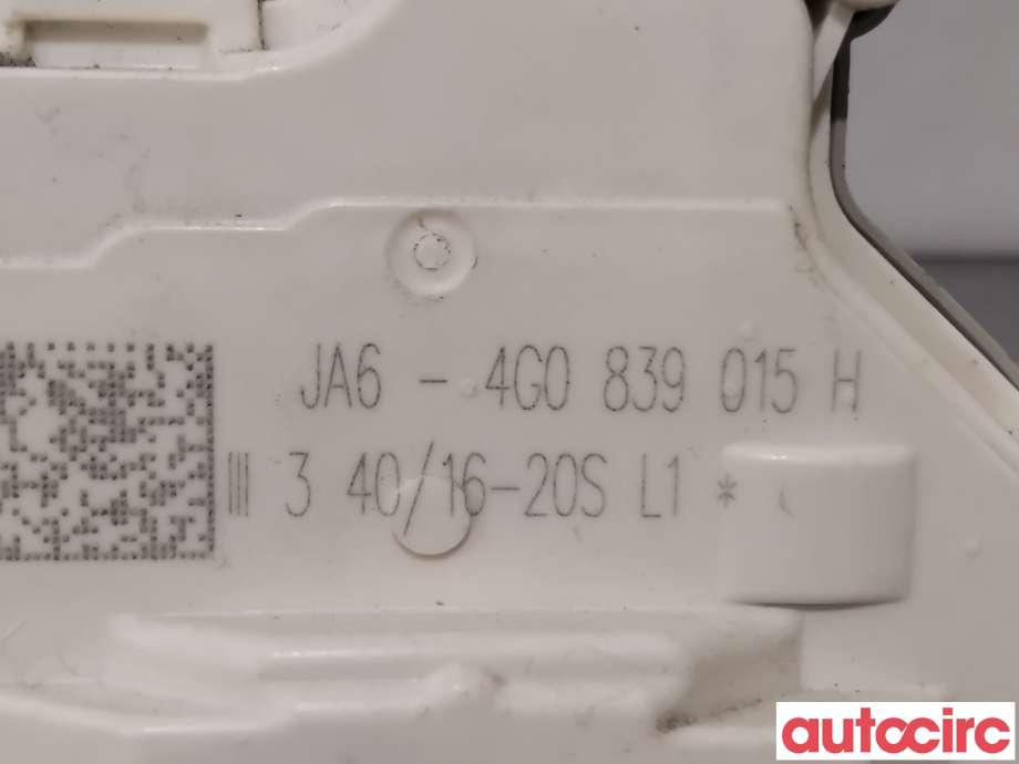 Låsekasse venstre bak til Audi A4 2015-2019 (Type V, Fase 1) (B9) (B9) (AUDI|4G0839015H|)