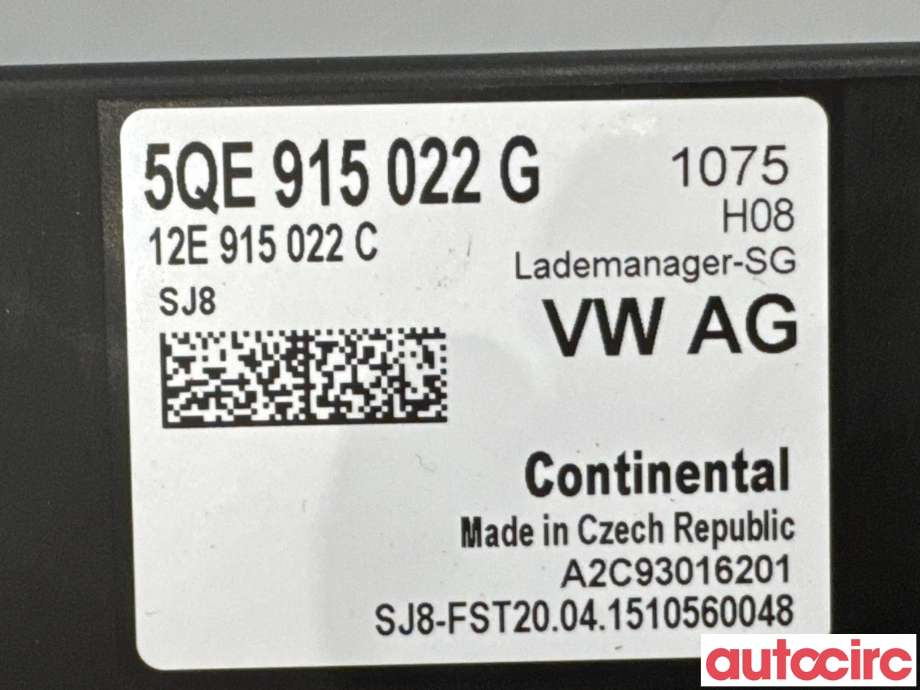 Styreenhet batteri til VW e-Golf 2014-2017 (Fase 1)  (VOLKSWAGEN|5QE915022N|A2C93016201|5QE915022G)