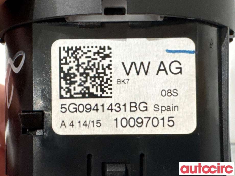 Bryter lys til VW e-Golf 2014-2017 (Fase 1) (VOLKSWAGEN|5G0941431BG|10097015)