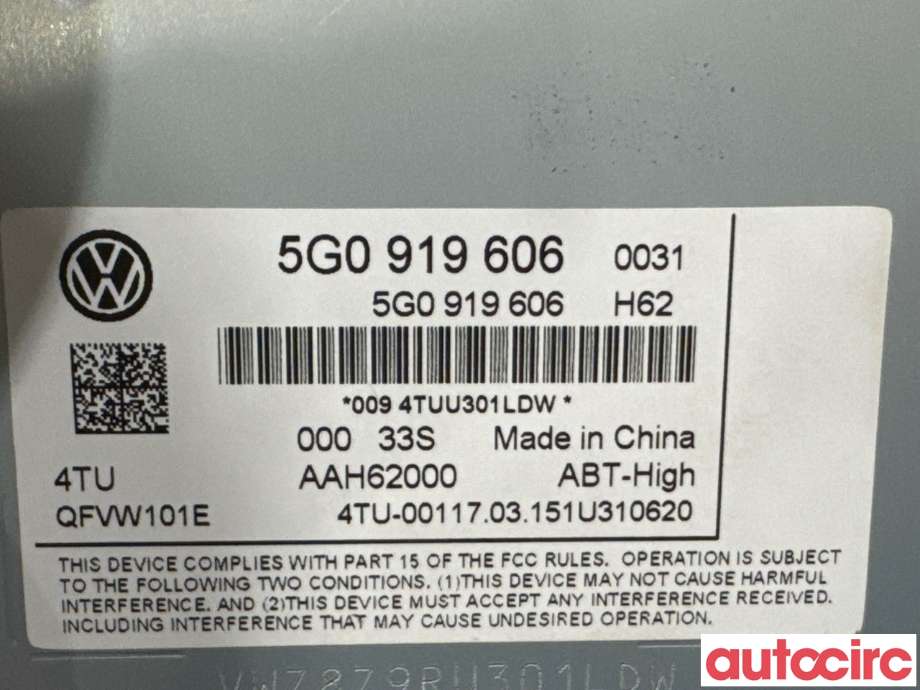 Instrument kjørecomputer til VW e-Golf 2014-2017 (Fase 1) (VOLKSWAGEN|5G0919606|QFVW101E)
