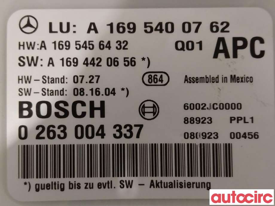 Styreenhet parkering til Mercedes A-Klasse 2005-2012 (W169) (W169) (MERCEDES|A1695400762)