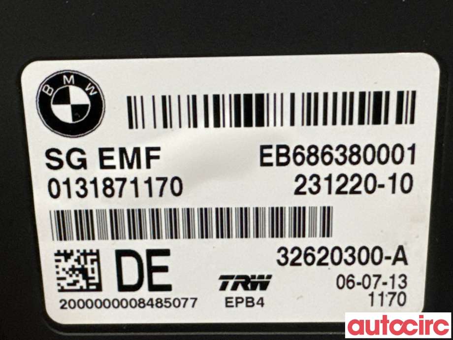 Styreenhet elektrisk parkbrems (EPB - Electric Parking Brake) til BMW X3 2010-2017 (F25) (F25) (BMW|34436887358|32620300-A|6863800)