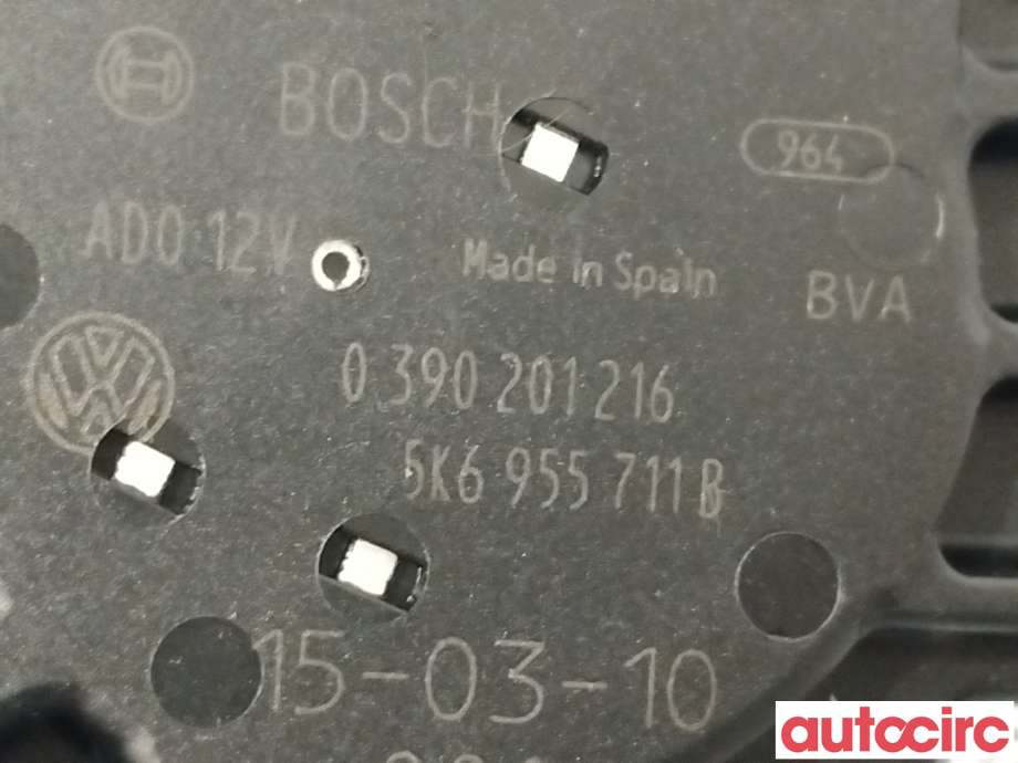 Viskermotor bakrute til VW Touran 2010-2015 (Type I, Fase 3)  (VOLKSWAGEN|5K6955711B)