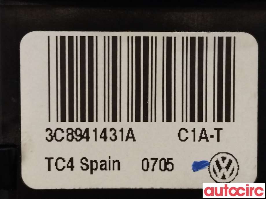 Bryter lys til VW Touran 2010-2015 (Type I, Fase 3)  (VOLKSWAGEN|3C8941431A|)