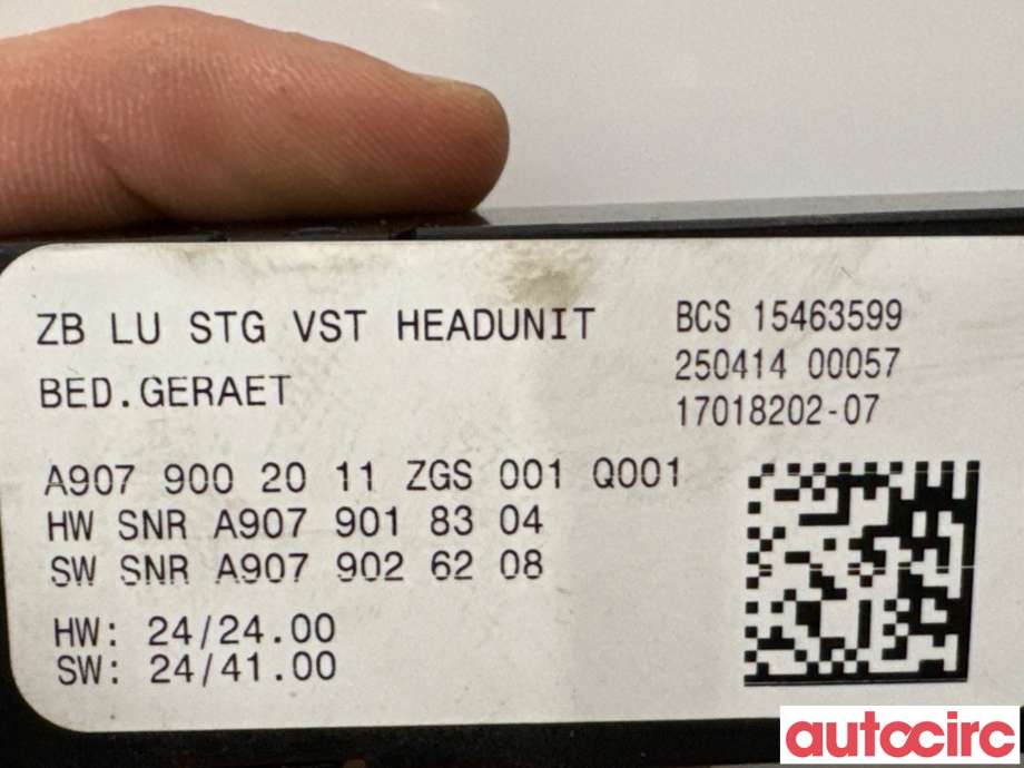 Bryter diverse til Mercedes Vito 2014-->> (W447) (W447) (MERCEDES|A9079002011|)