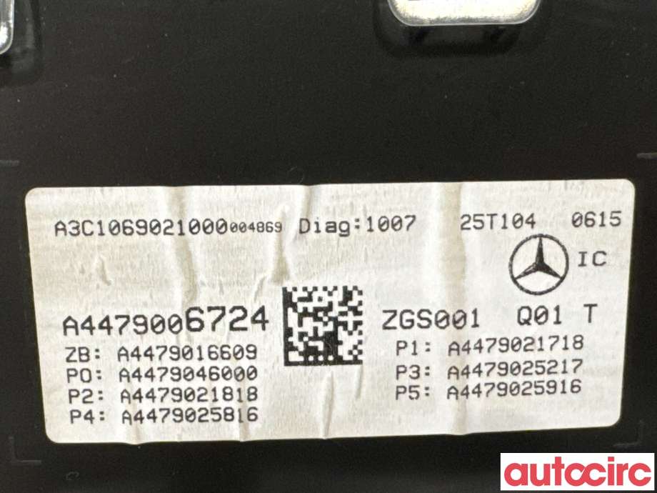 Instrumentpanel til Mercedes Vito 2014-->> (W447) (W447) (MERCEDES|A4479005420|A3C1069021000|A4479006724)