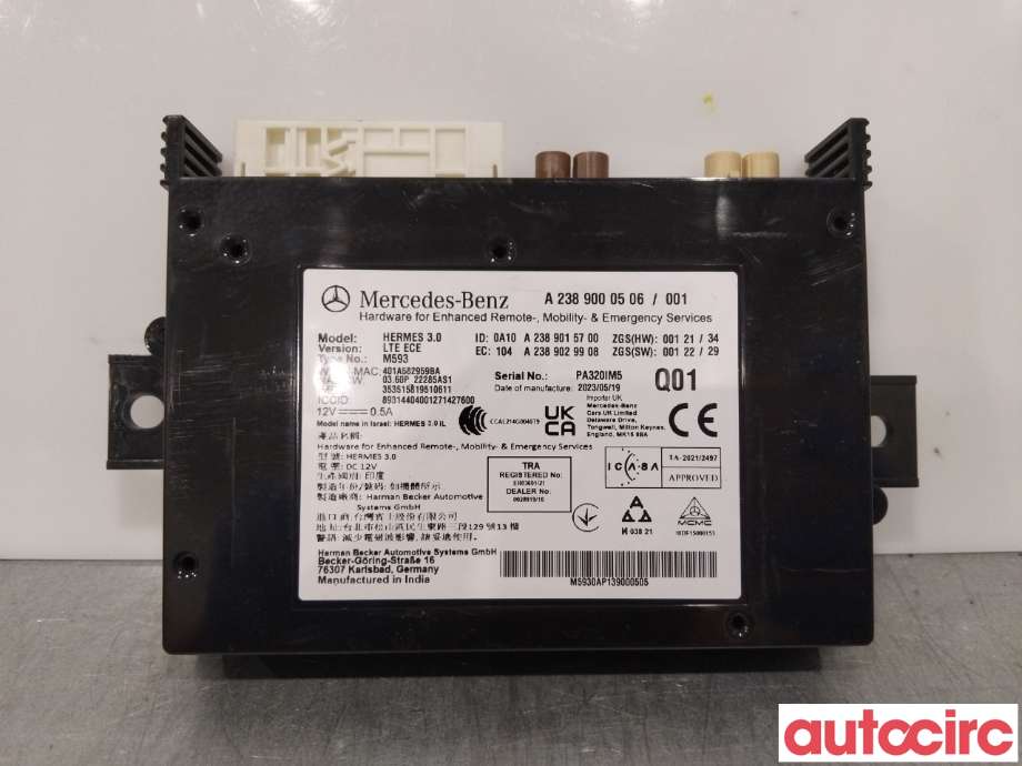 Styreenhet bluetooth til Mercedes Sprinter 2013-2018 (Fase 2) (906) (906) (MERCEDES|A2389000506|PA320IM5|A2389015700)