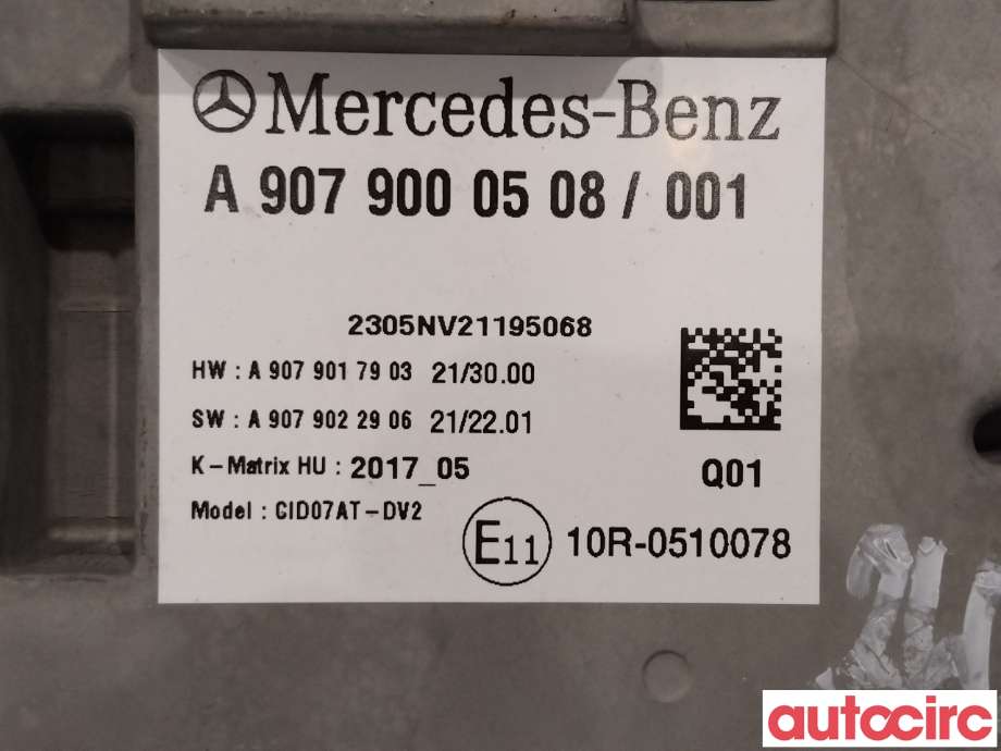 Instrument kjørecomputer til Mercedes Sprinter 2013-2018 (Fase 2) (906) (906) (MERCEDES|A9079000508|2305NV21195068|A9079017903)