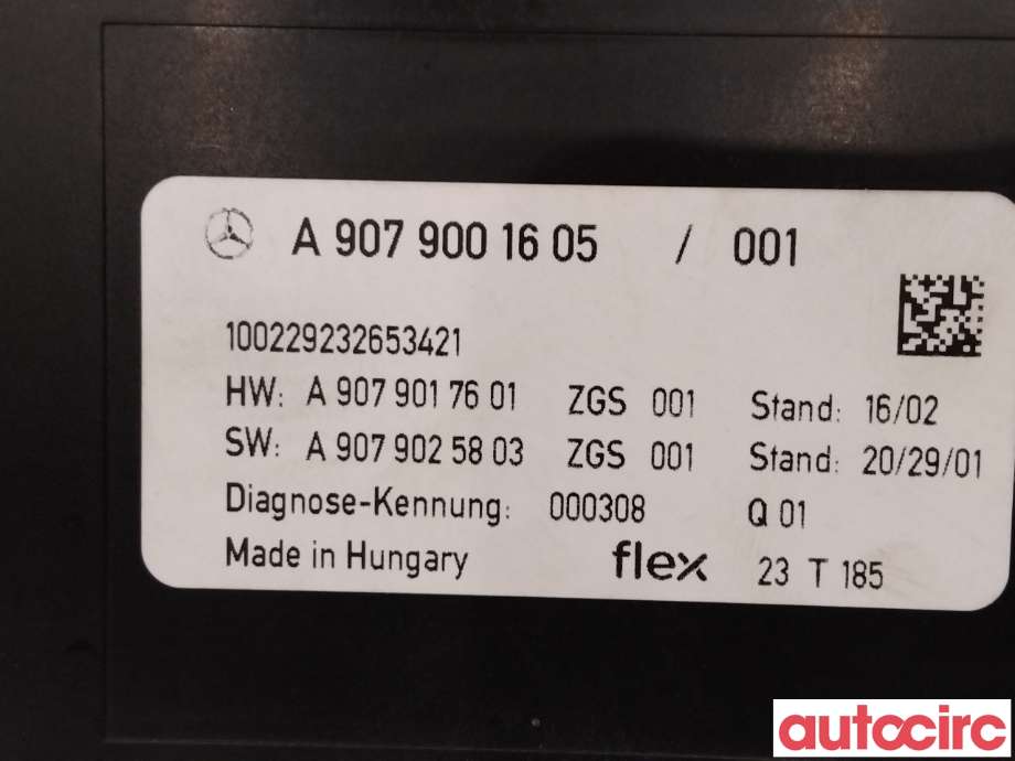 Styreenhet diverse til Mercedes Sprinter 2013-2018 (Fase 2) (906) (906) (MERCEDES|A9079001605|100229232653421|A9079017601)