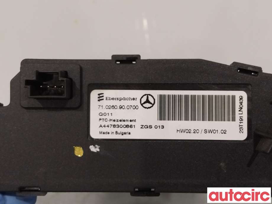Varmeapparat register til Mercedes Sprinter 2013-2018 (Fase 2) (906) (906) (MERCEDES|A4478300861|71-0260-90-0700)