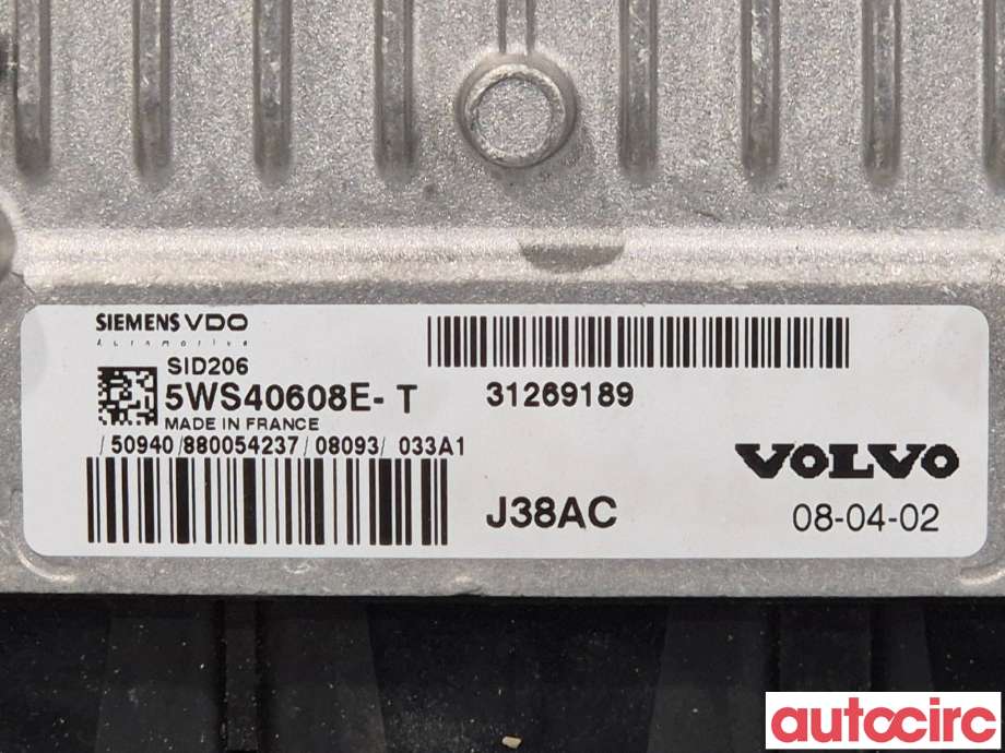 Styreenhet motor til Volvo V70 2007-2013 (Type III, Fase 1)  (VOLVO|36002259|5WS40608E-T|31269189)