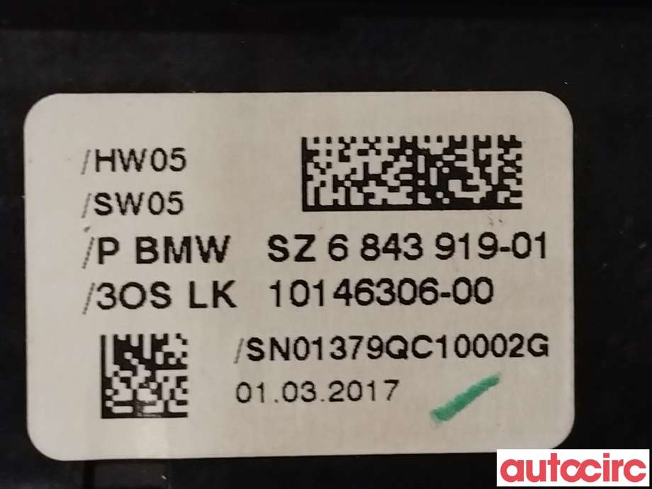 Bryter diverse til BMW 5-Serie 2017-->> (G30/G31) (G30/G31) (BMW|61316993919|6843919)