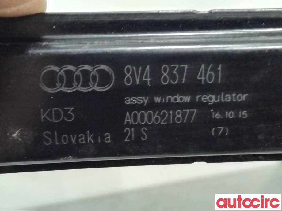 Ruteheis til Audi A3 2012-2016 (Type III, Fase 1) (AUDI|8V4837461|)