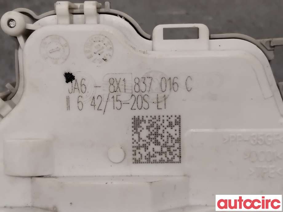 Låsekasse høyre foran til Audi A3 2012-2016 (Type III, Fase 1) (AUDI|8X1837016C|)
