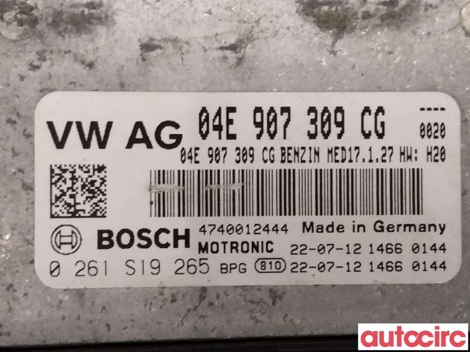 Styreenhet motor til VW Passat 2015-2019 (Fase 1) (B8) (B8) (VOLKSWAGEN|04E906024CA|0261S19265|04E907309CG)