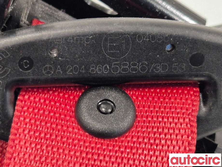 Sikkerhetsbelte bak høyre til Mercedes C-Klasse 2011-2014 (Fase 2) (W204) (W204) (MERCEDES|A20486058863D53|A2048605886)