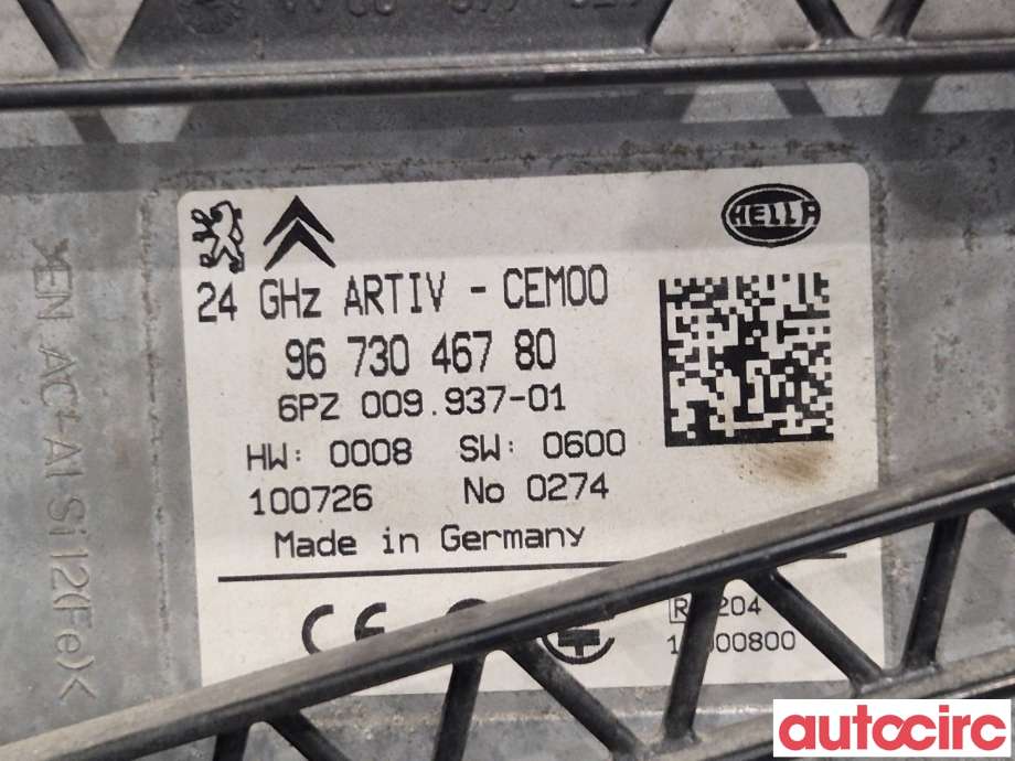 Sensor radar til Peugeot 5008 2010-2017 (Type I)  (PEUGEOT|6590PG|9673046780)