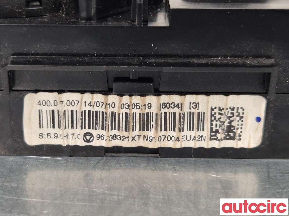 Varmeapparat betjening til Peugeot 5008 2010-2017 (Type I)  (PEUGEOT|6452W6|96738321XT)